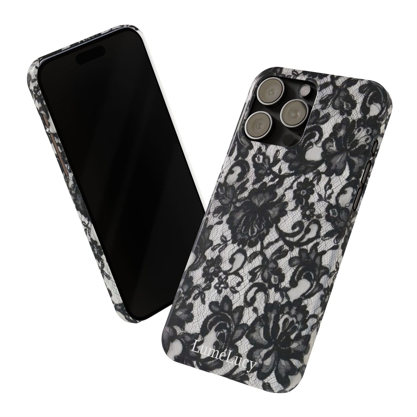 Elegant Floral Lace Slim Phone Cases, Stylish Accessories for Her, Chic Gift for Birthdays, Weddings, Fashionable Tech Gear