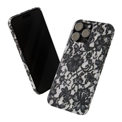 Elegant Floral Lace Slim Phone Cases, Stylish Accessories for Her, Chic Gift for Birthdays, Weddings, Fashionable Tech Gear