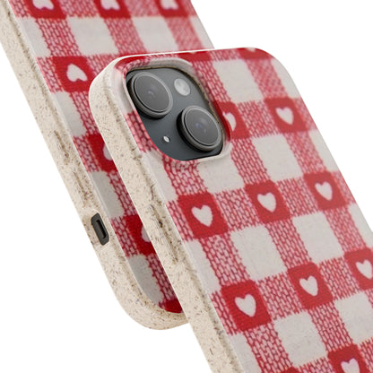 Heart Checkered Biodegradable