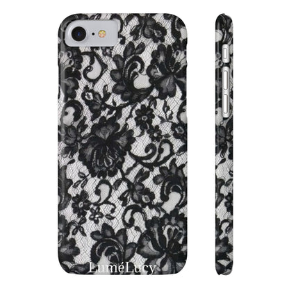 Elegant Floral Lace Slim Phone Cases, Stylish Accessories for Her, Chic Gift for Birthdays, Weddings, Fashionable Tech Gear