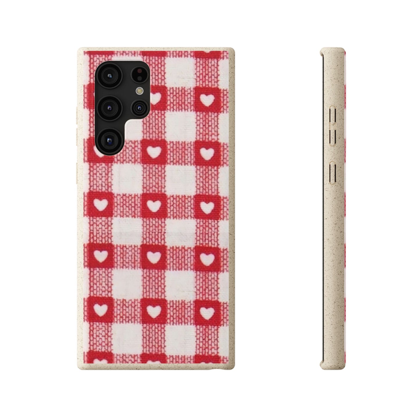 Heart Checkered Biodegradable