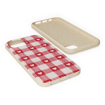 Heart Checkered Biodegradable