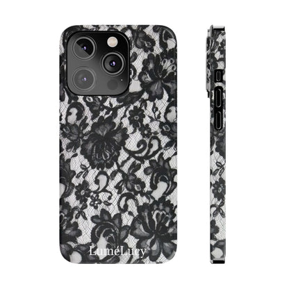 Elegant Floral Lace Slim Phone Cases, Stylish Accessories for Her, Chic Gift for Birthdays, Weddings, Fashionable Tech Gear