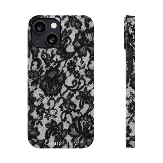 Elegant Floral Lace Slim Phone Cases, Stylish Accessories for Her, Chic Gift for Birthdays, Weddings, Fashionable Tech Gear