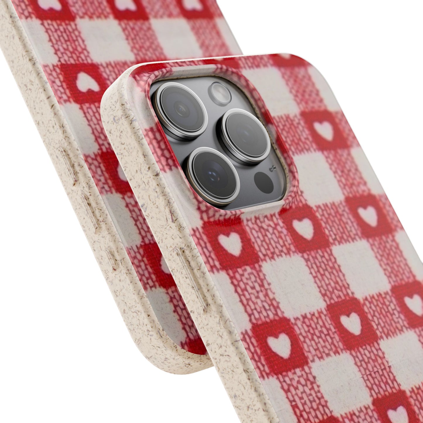 Heart Checkered Biodegradable