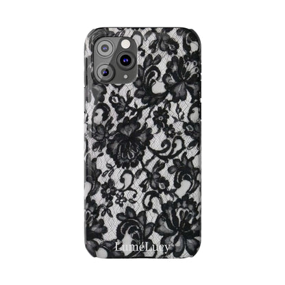 Elegant Floral Lace Slim Phone Cases, Stylish Accessories for Her, Chic Gift for Birthdays, Weddings, Fashionable Tech Gear