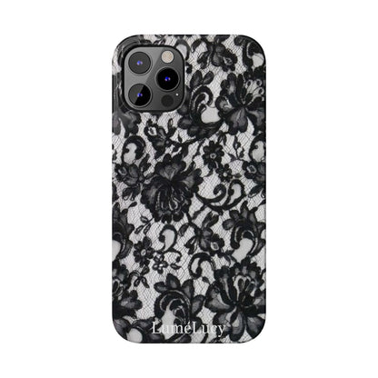 Elegant Floral Lace Slim Phone Cases, Stylish Accessories for Her, Chic Gift for Birthdays, Weddings, Fashionable Tech Gear
