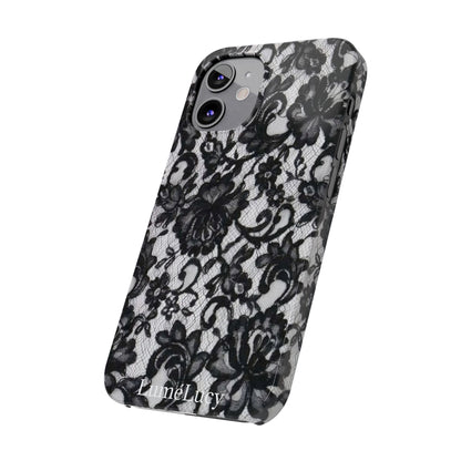 Elegant Floral Lace Slim Phone Cases, Stylish Accessories for Her, Chic Gift for Birthdays, Weddings, Fashionable Tech Gear