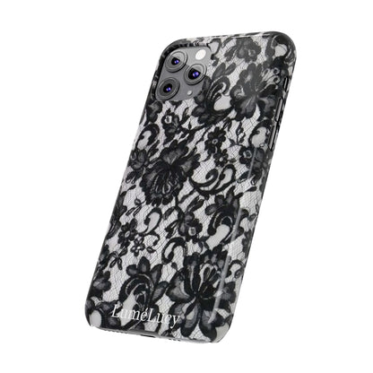 Elegant Floral Lace Slim Phone Cases, Stylish Accessories for Her, Chic Gift for Birthdays, Weddings, Fashionable Tech Gear